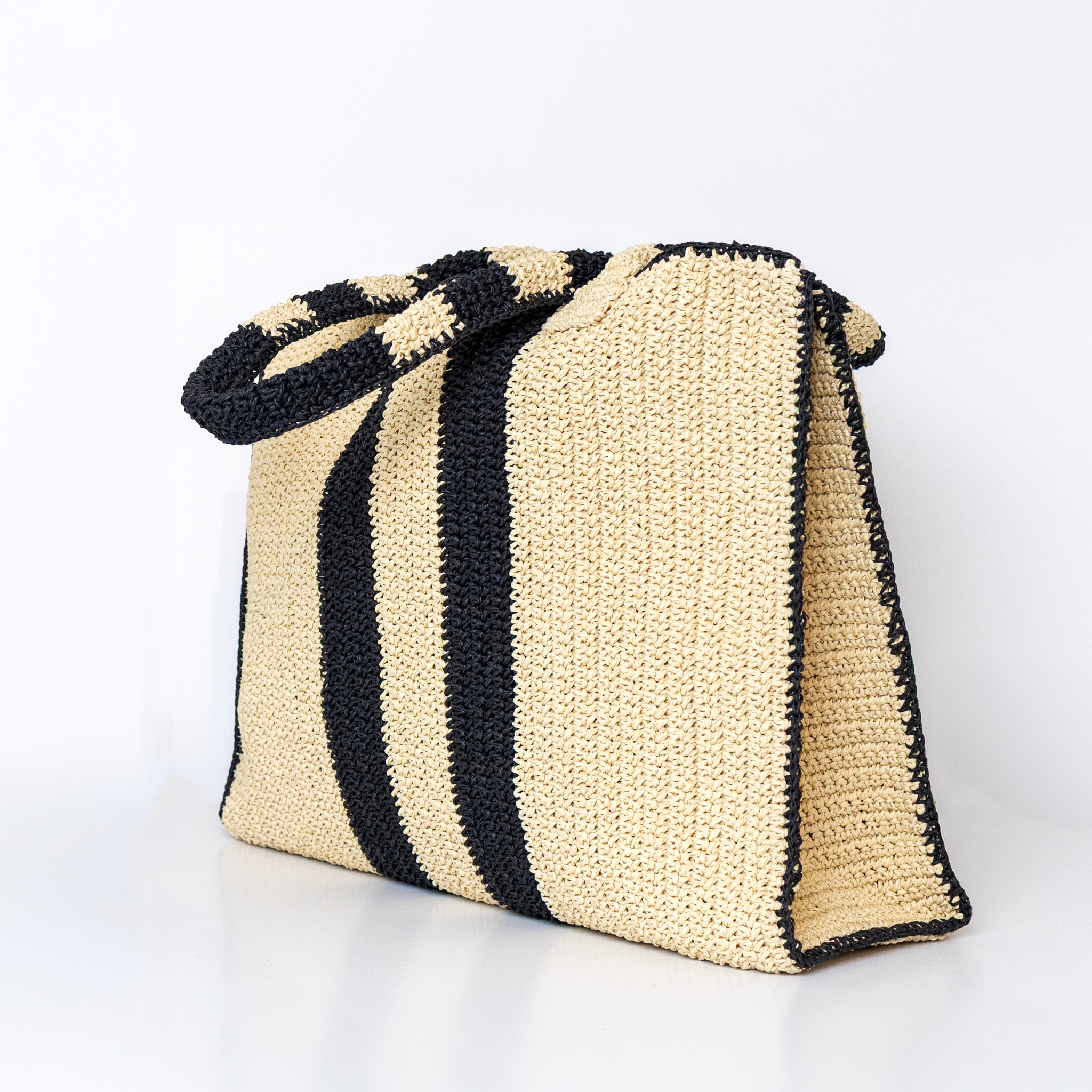 Riviera Stripe Bag – Black
