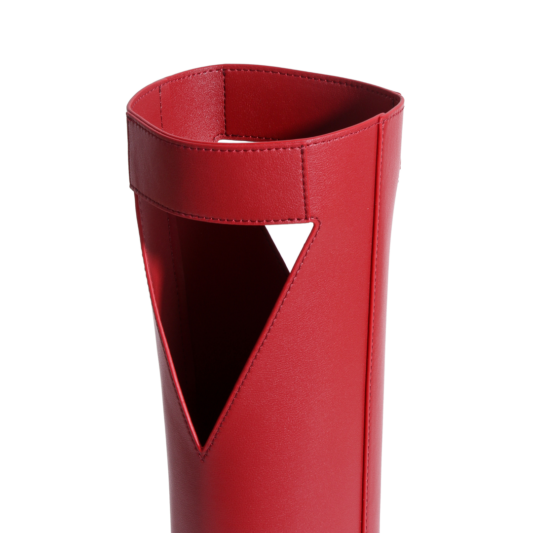 Red Leather Wine Carrier