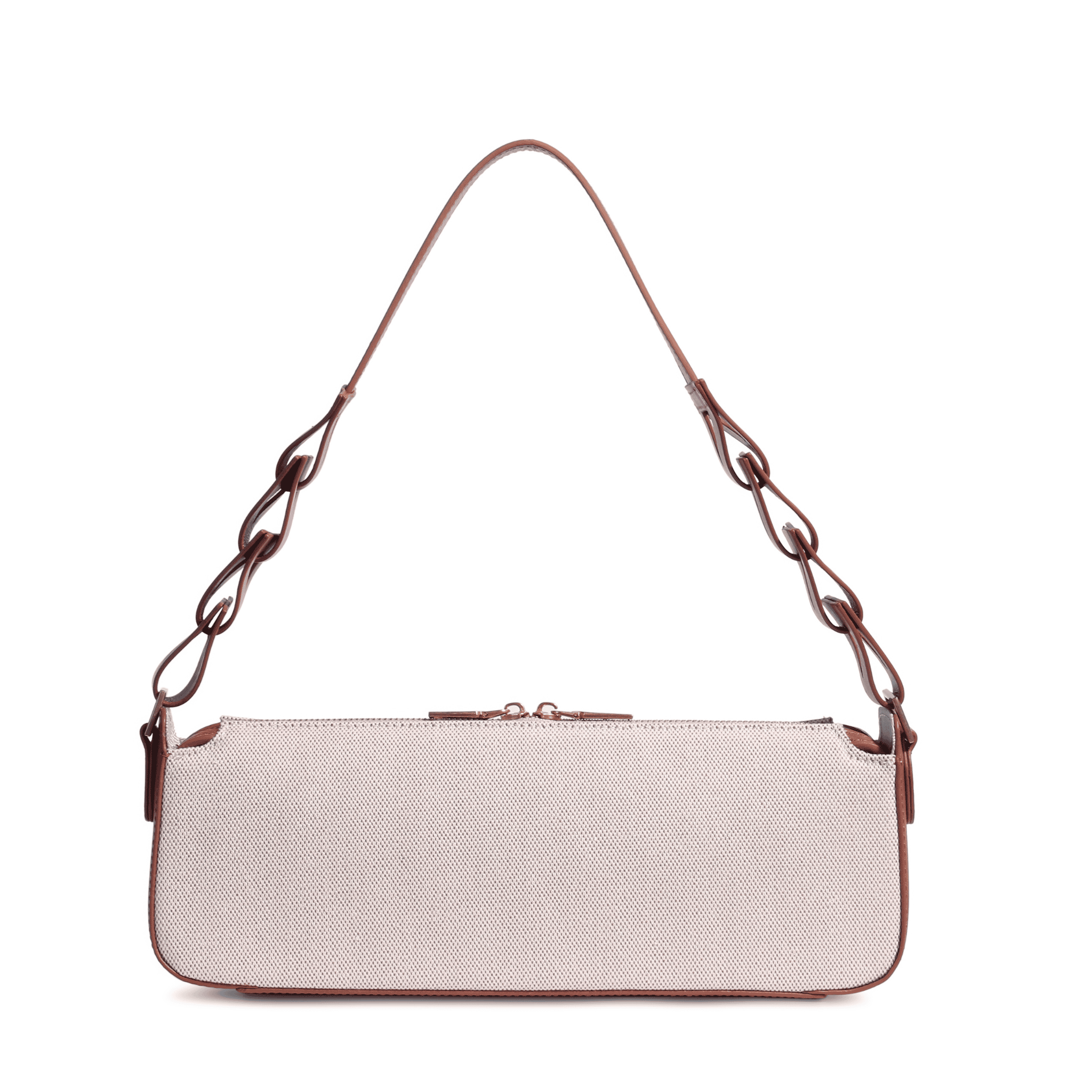 JURGI Mano Bag - Canvas & Cognac Leather – interior view