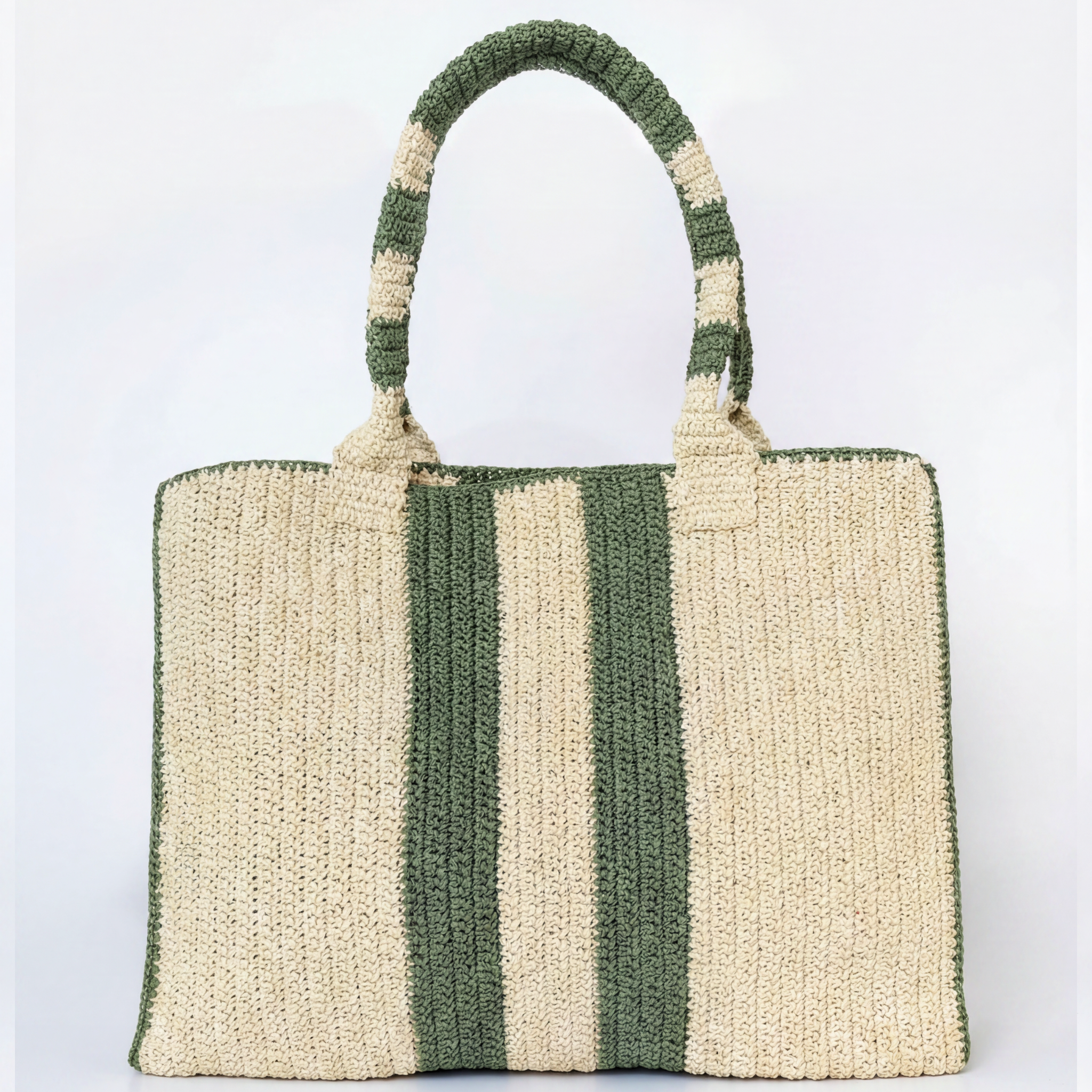 Riviera Stripe Bag – Sage