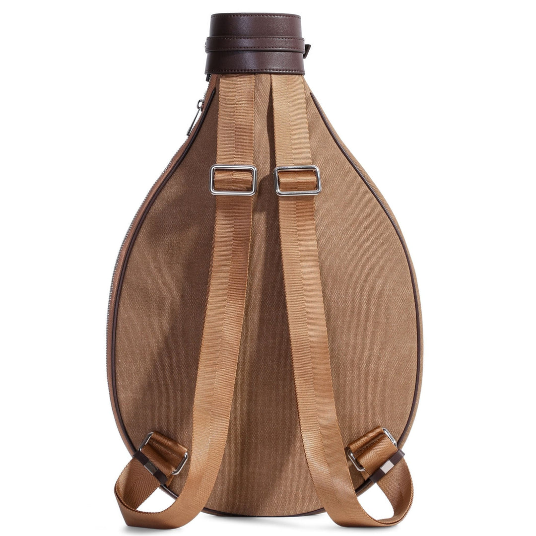 Tennis Backpack - Brown Canvas & Leather