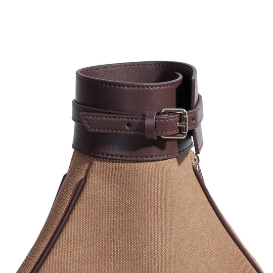 Tennis Backpack - Brown Canvas & Leather