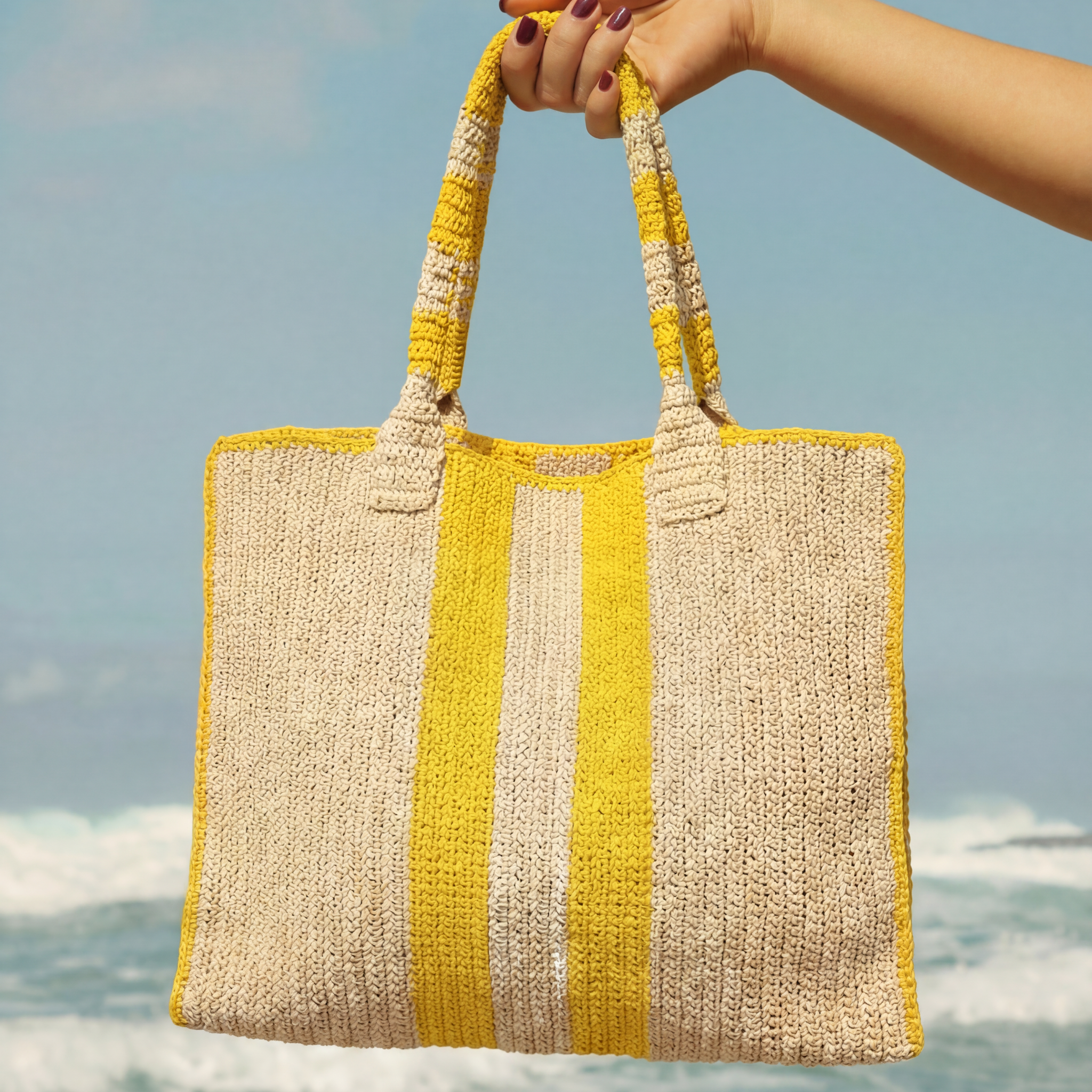 Riviera Stripe Bag – Yellow