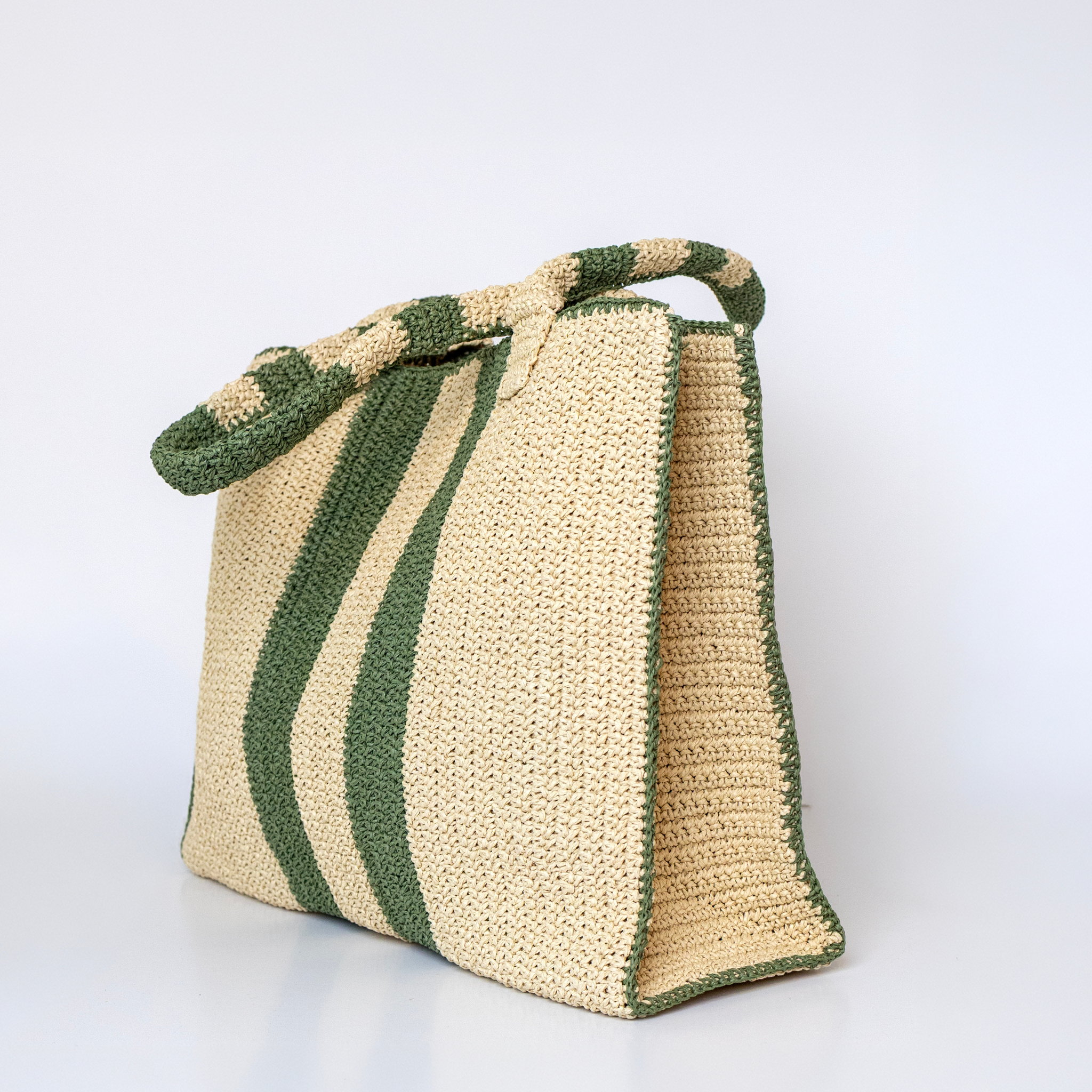 Riviera Stripe Bag – Sage