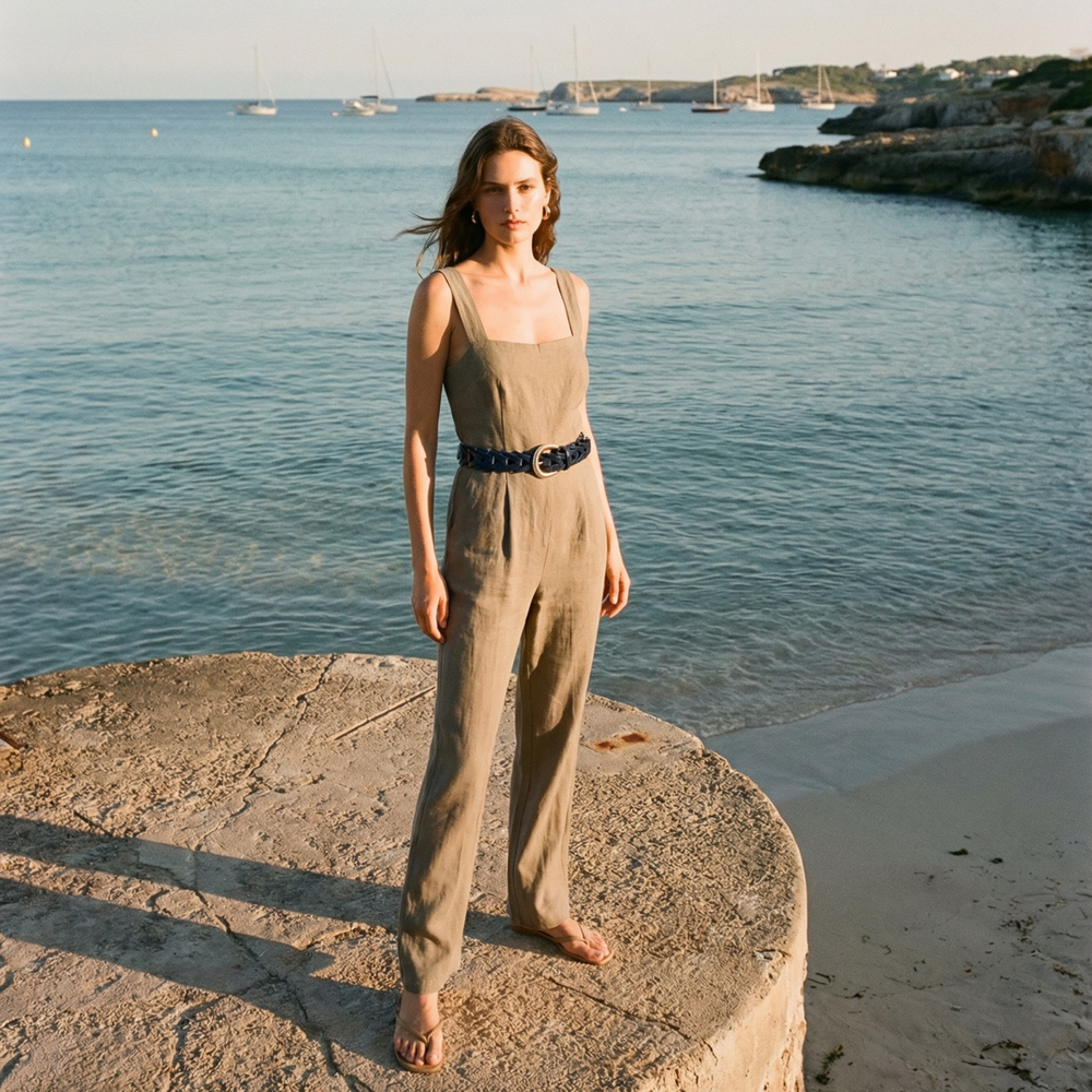 Triangle Loop Belt – Navy Patent Leather