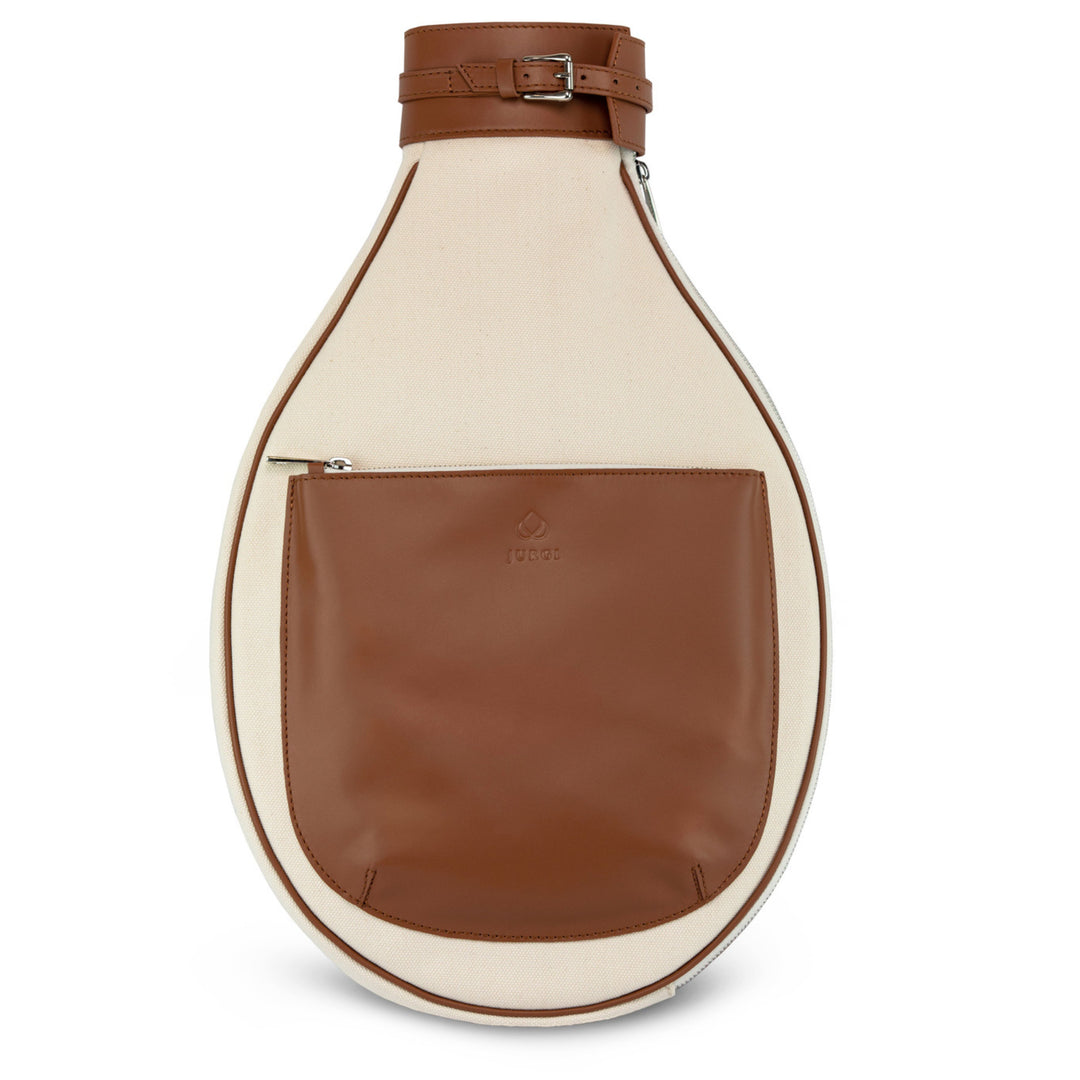 Tennis Backpack - Brown Canvas & Leather