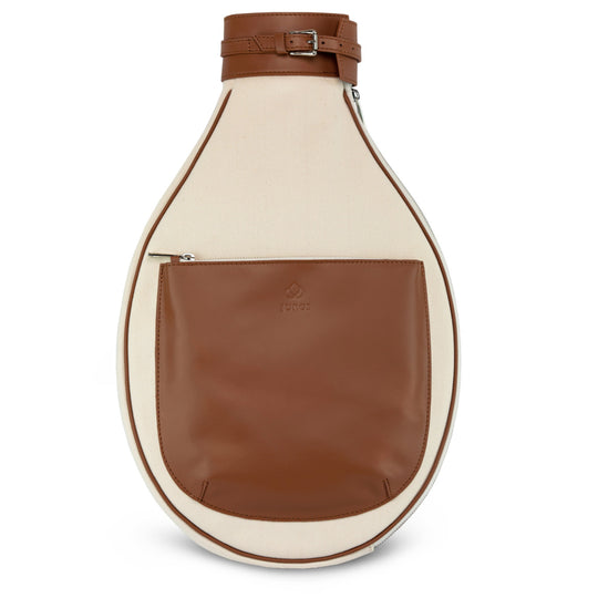 Tennis Backpack - Brown Canvas & Leather