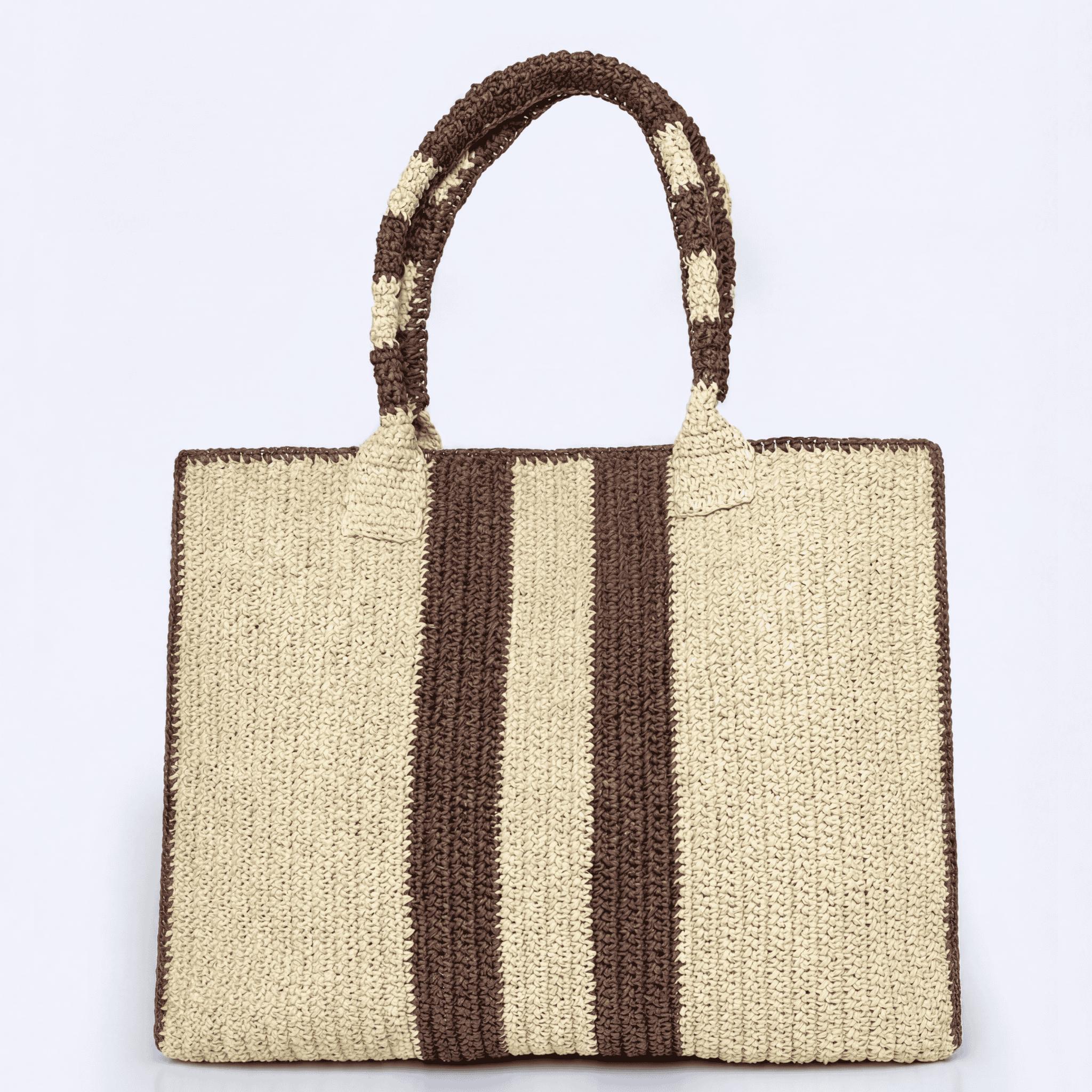 JURGI Riviera Stripe Bag – Brown – interior view