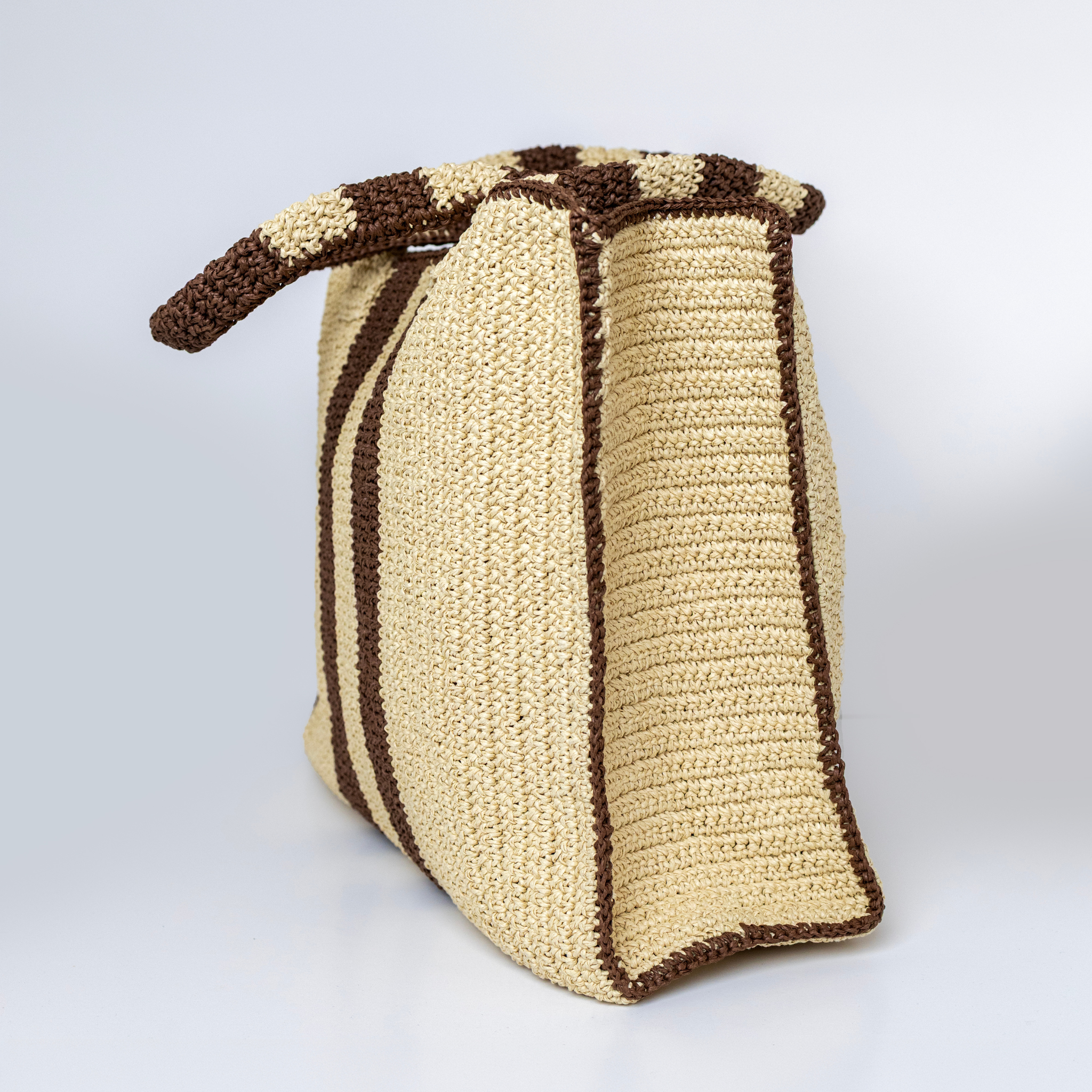 Riviera Stripe Bag – Brown