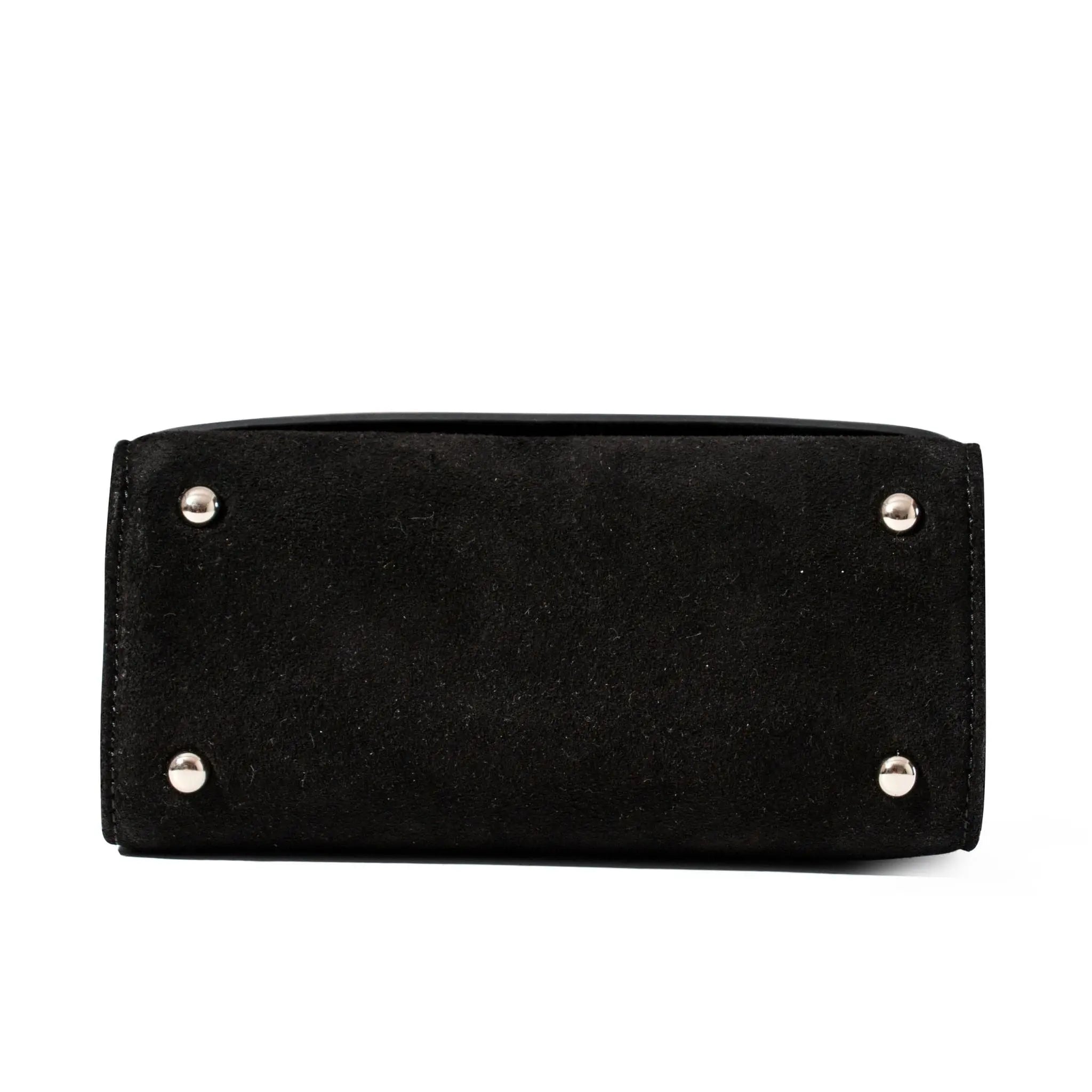 Black clutch bag with silver studs 