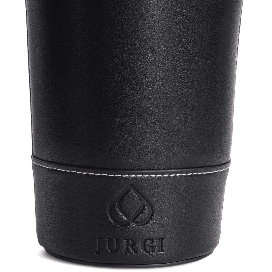 Minimalist black wine bag for gifting and travel