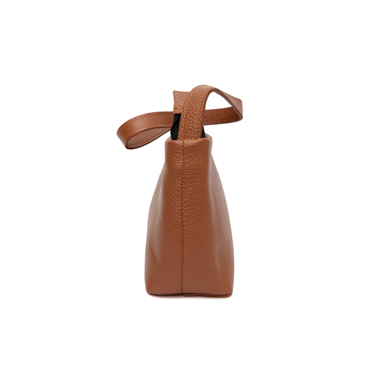 JURGI Kaita multi-way pebbled leather bag in cognac – real leather, view 3