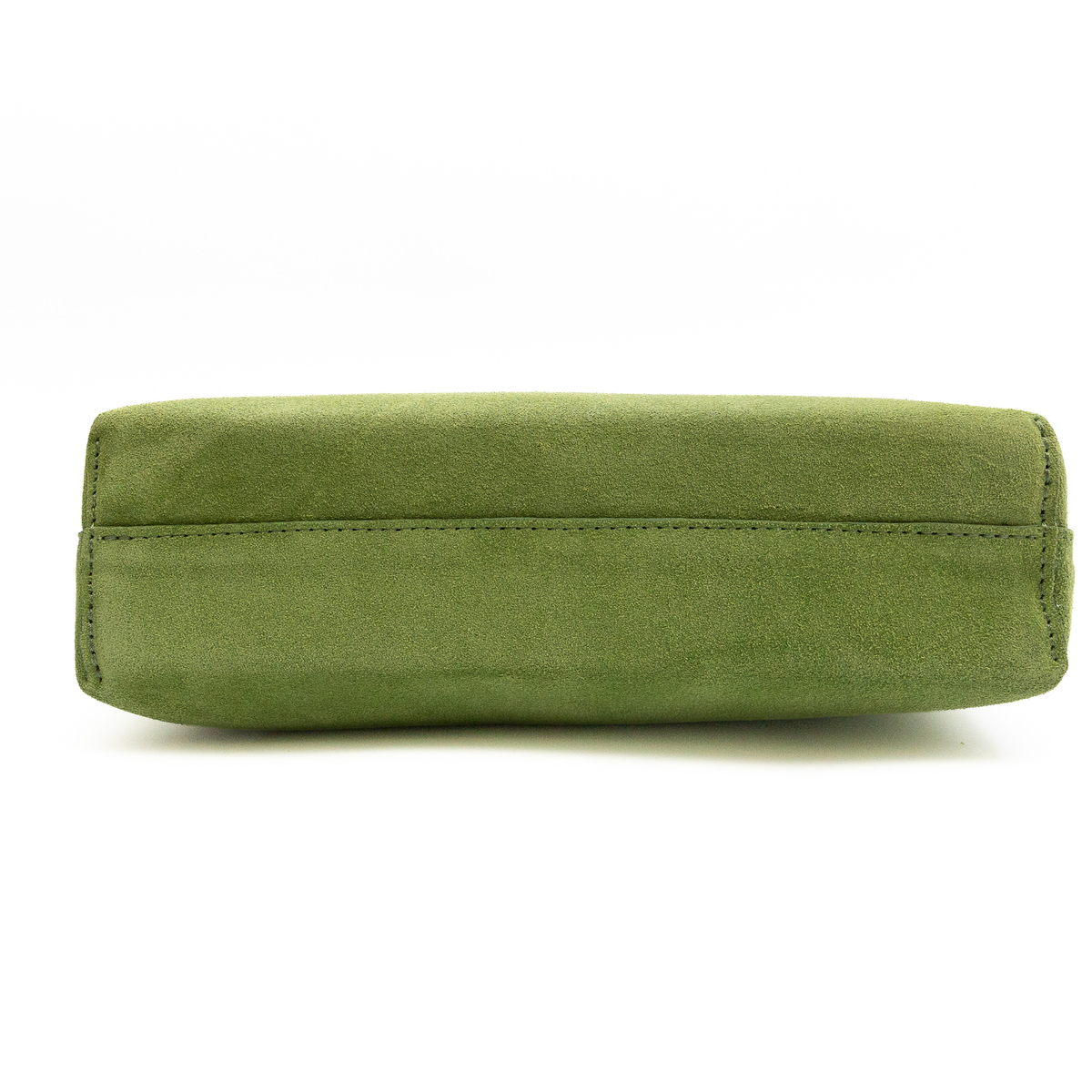JURGI Kaita multi-way suede bag in green – real suede handbag, view 3