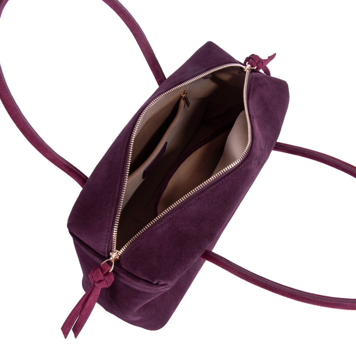 Rasa Suede Bag — Burgundy & Berry