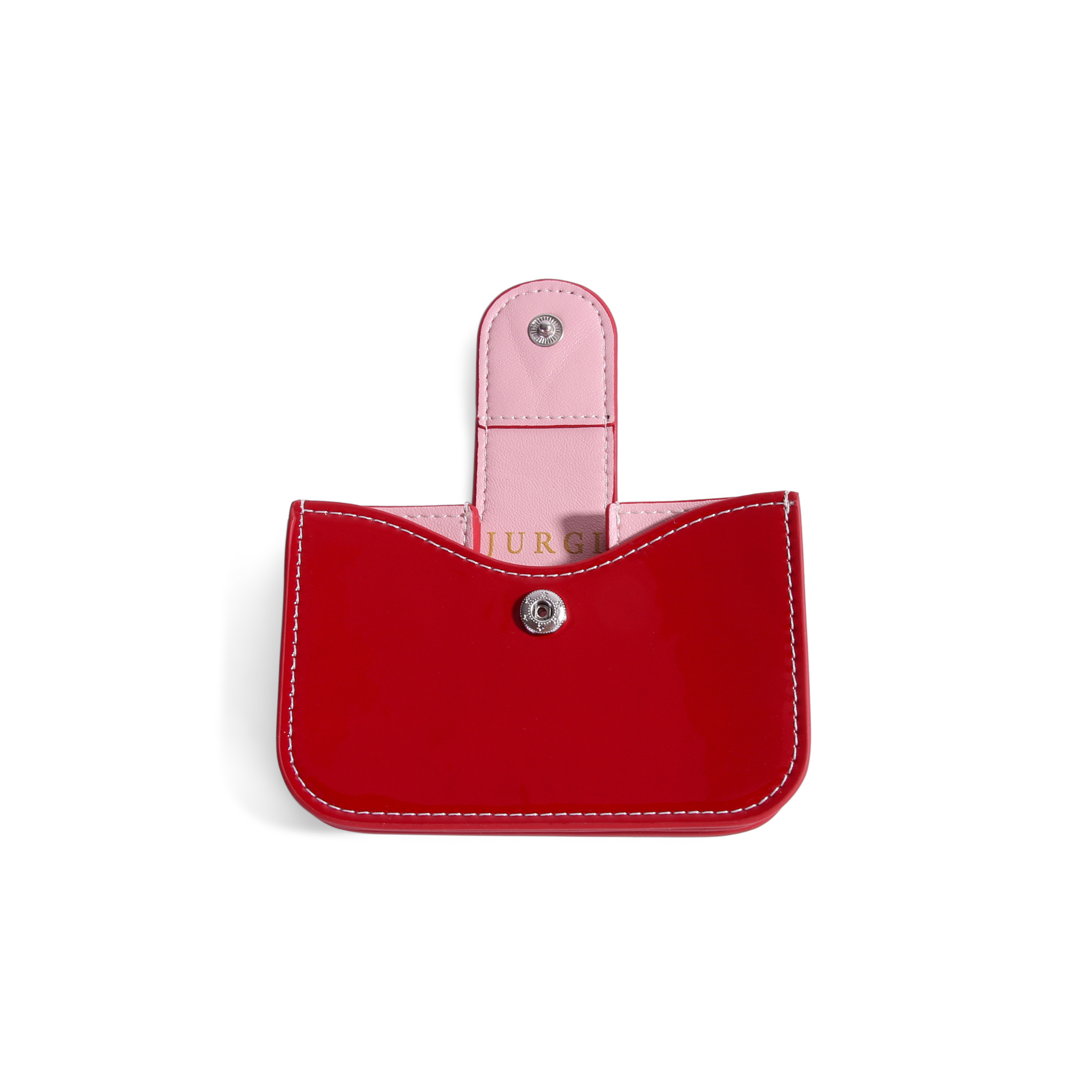 Lili Patent Leather Accordion Wallet – Red