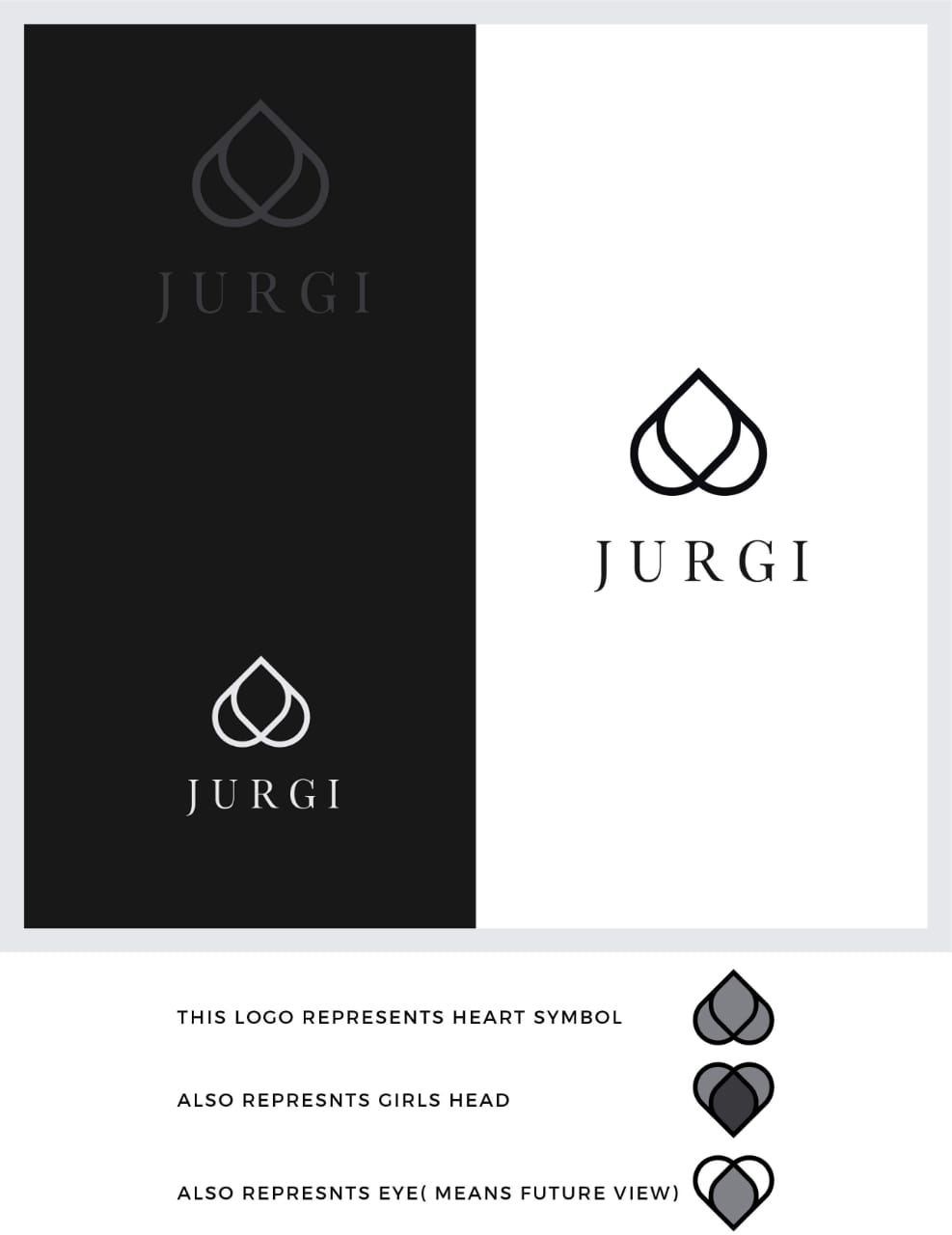 logo that means heart, eyes and woman’s  head