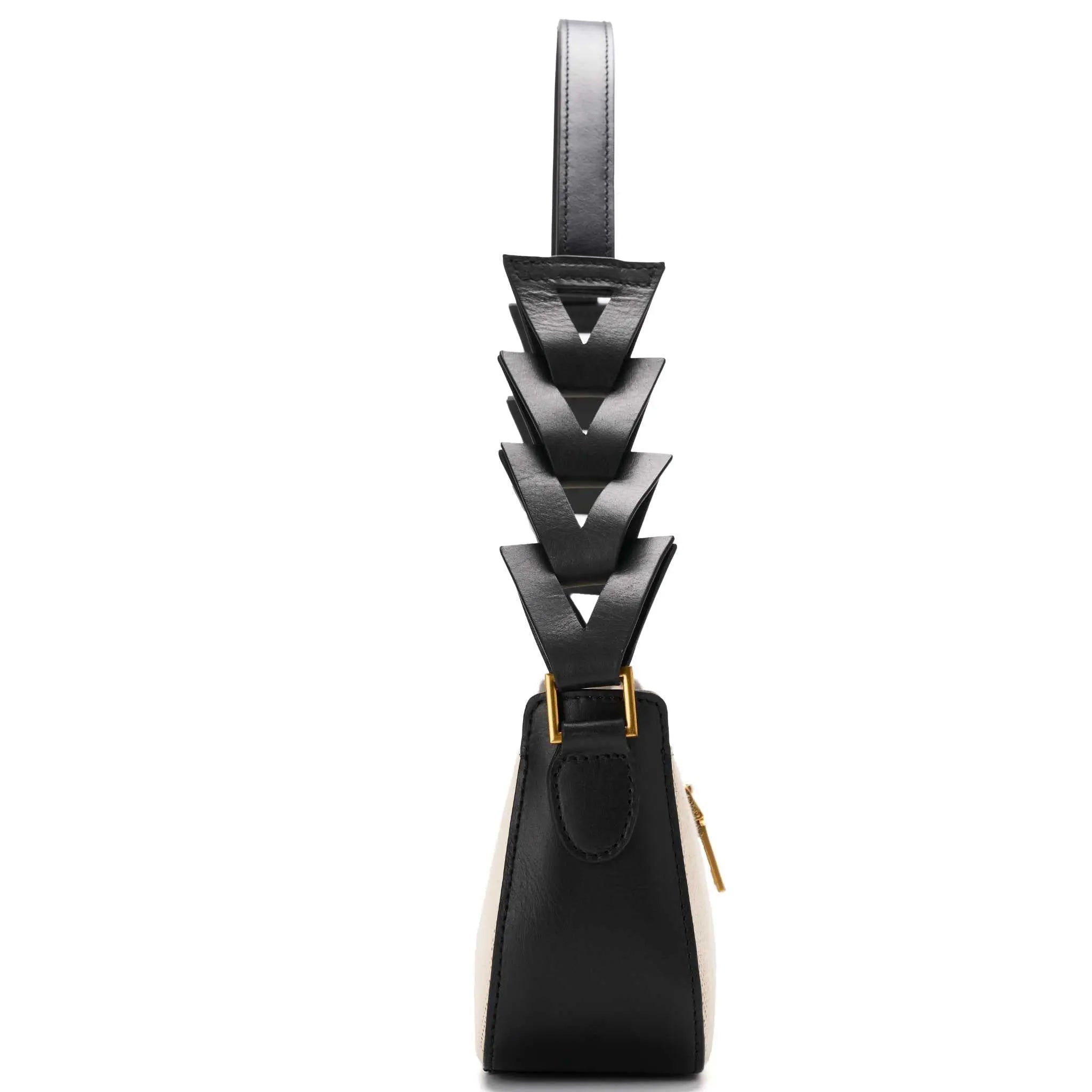 Modern canvas and leather shoulder bag by JURGI Brand