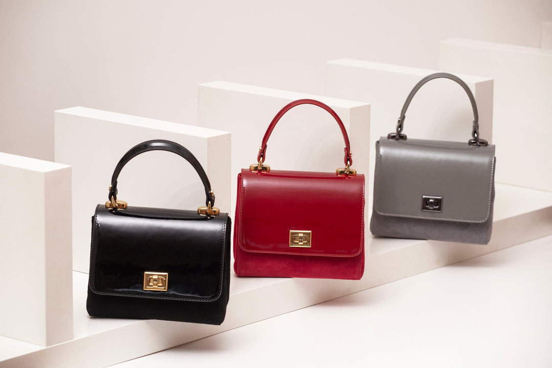 Calfskin and Suede Lili Black Color | Petite Handbags – JURGI Designs